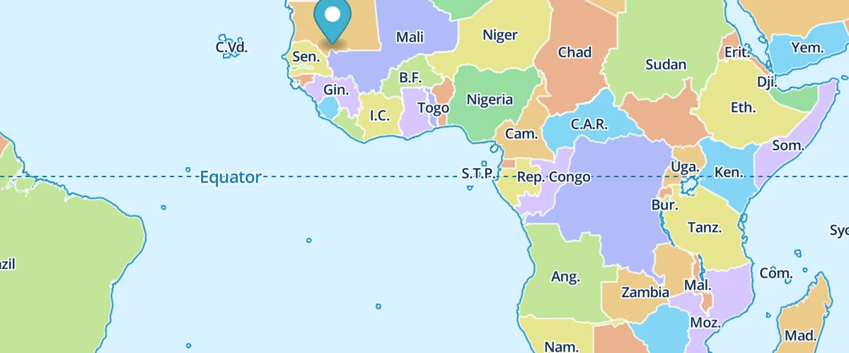 Animate the position of a marker by updating its location on each frame.